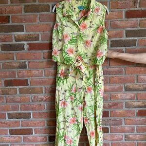 Vintage Tahiti reef club tropical 2 piece set